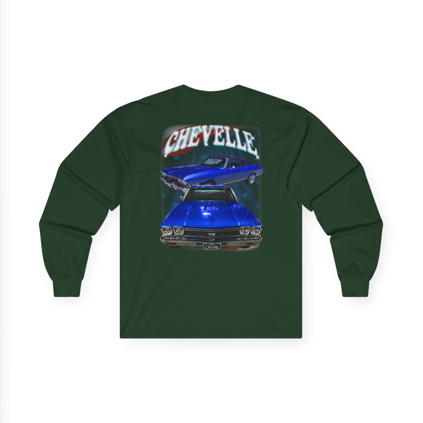 Blue 1968 Chevelle Ultra Cotton Long Sleeve Tee T Shirt Great Gift