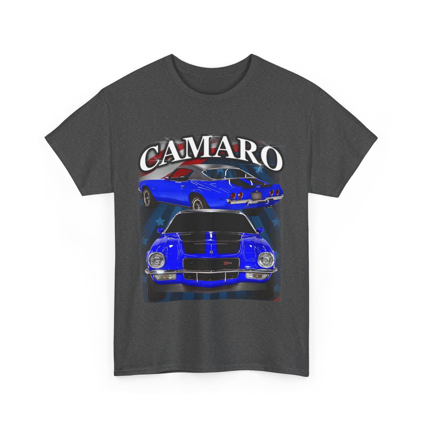 Blue Black Stripe 1970 Camaro Unisex Heavy Cotton Tee T Shirt muscle car Gift