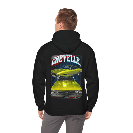Yellow 1968 Chevelle hoodie Car Guy Gift,nova,corvette,charger,classic,hot Rod