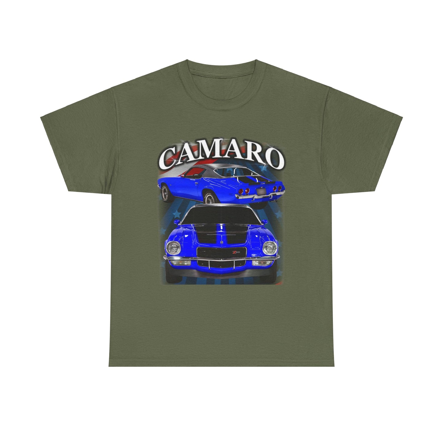 Blue Black Stripe 1970 Camaro Unisex Heavy Cotton Tee T Shirt muscle car Gift
