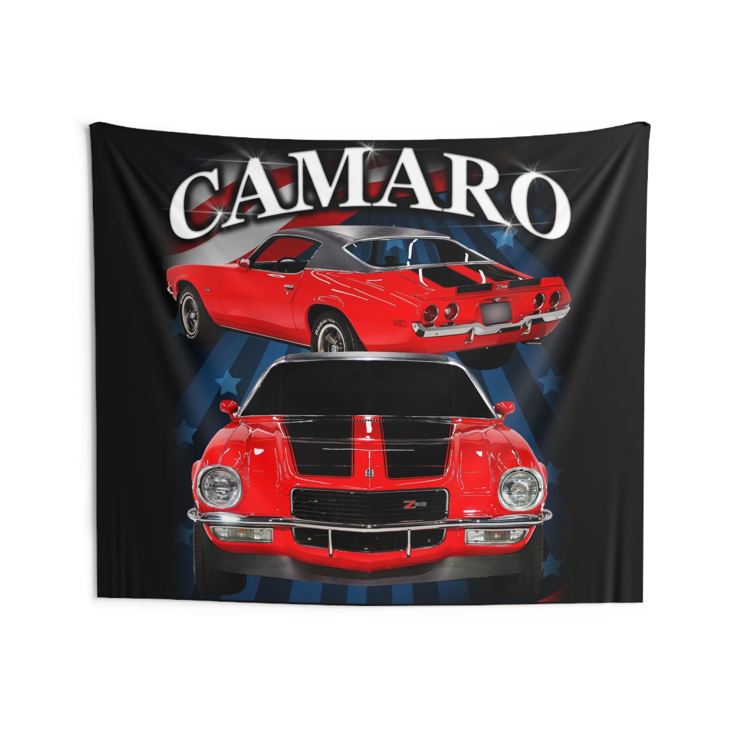 Red 1970 Camaro Indoor Wall Tapestries Car Guy Gift