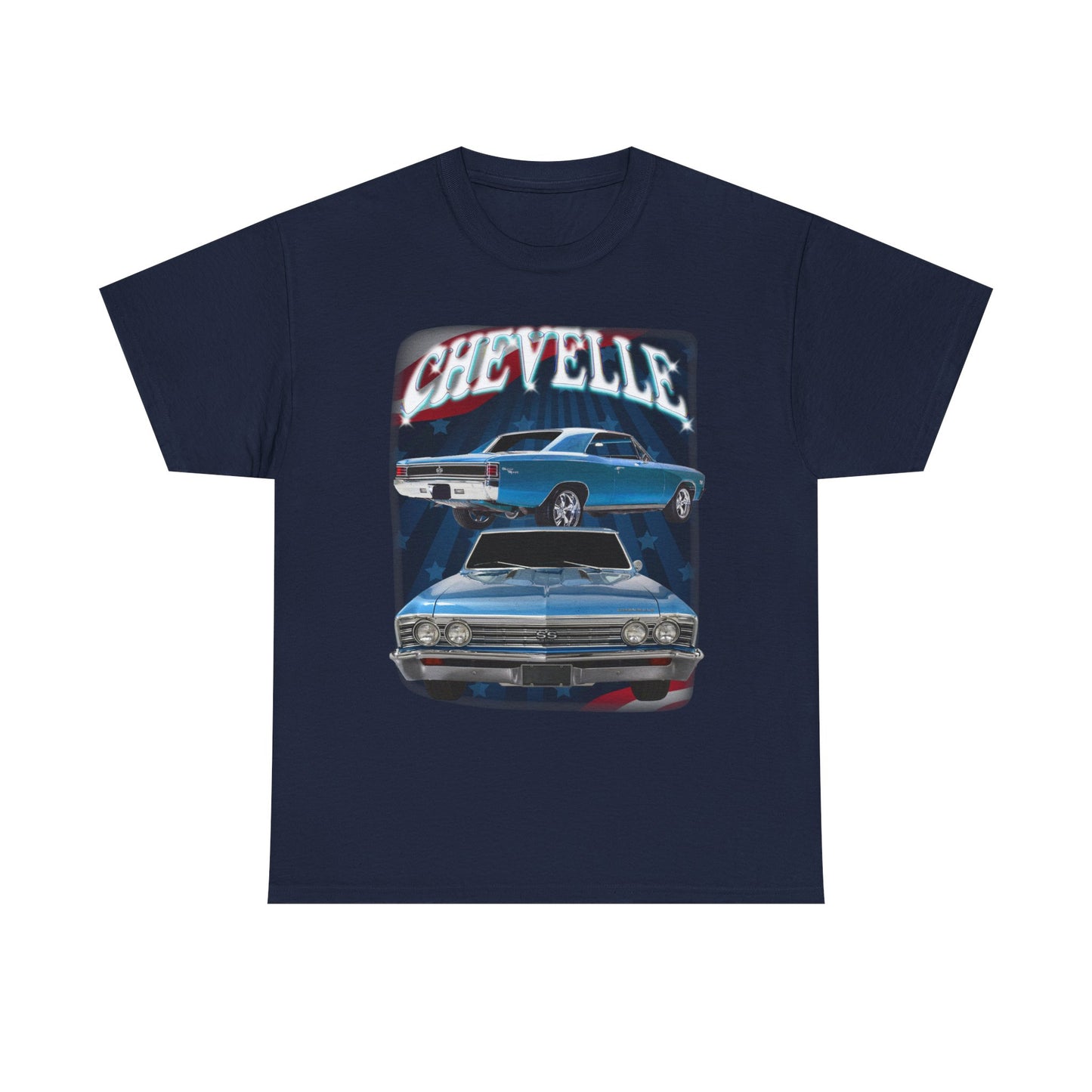 Blue 1967 Chevelle Unisex Heavy Cotton Tee T Shirt muscle car Great Gift