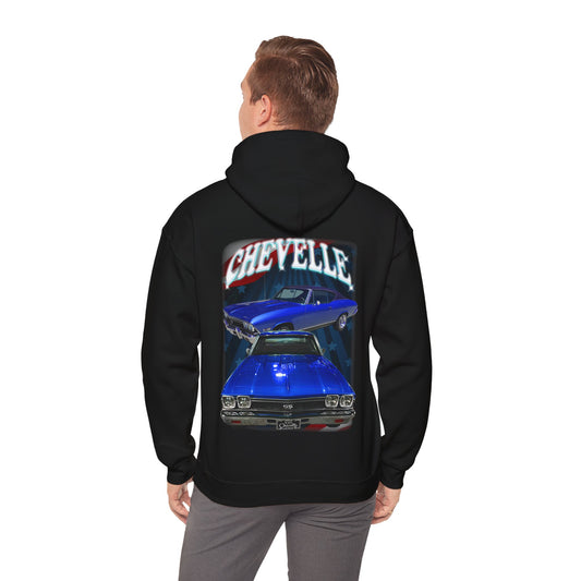 Blue 1968 Chevelle hoodie Car Guy Gift,nova,corvette,charger,classic,hot Rod