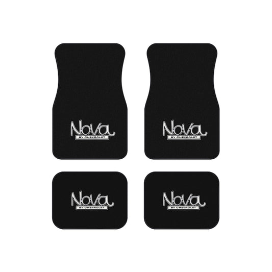 Dark Grey, Nova Logo, Set of 4 Car Mats, Muscle Car Gift