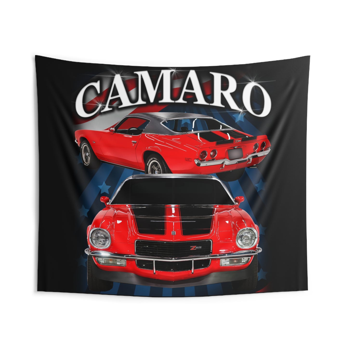 Red 1970 Camaro Indoor Wall Tapestries Car Guy Gift