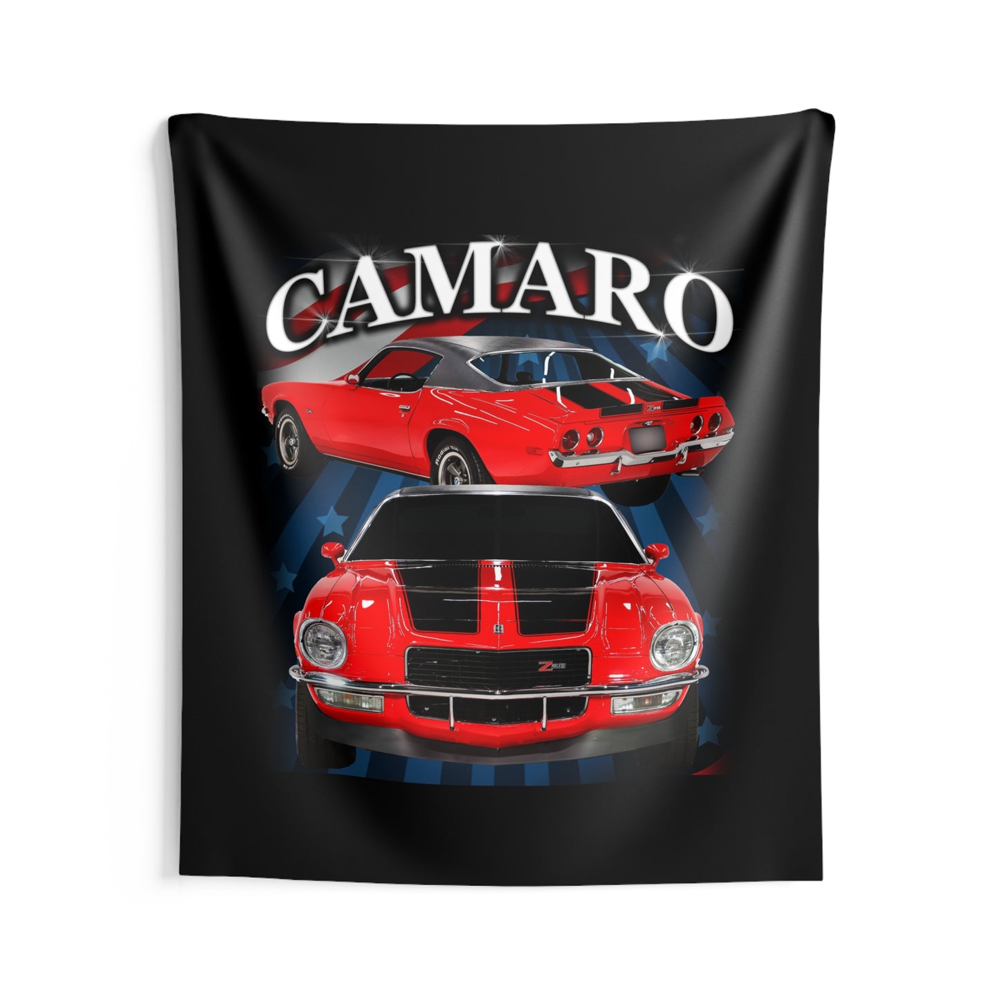 Red 1970 Camaro Indoor Wall Tapestries Car Guy Gift