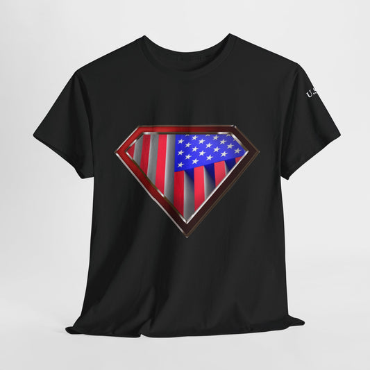 Super Patriot USA Unisex Heavy Cotton Tee T Shirt Great Man Woman Gift