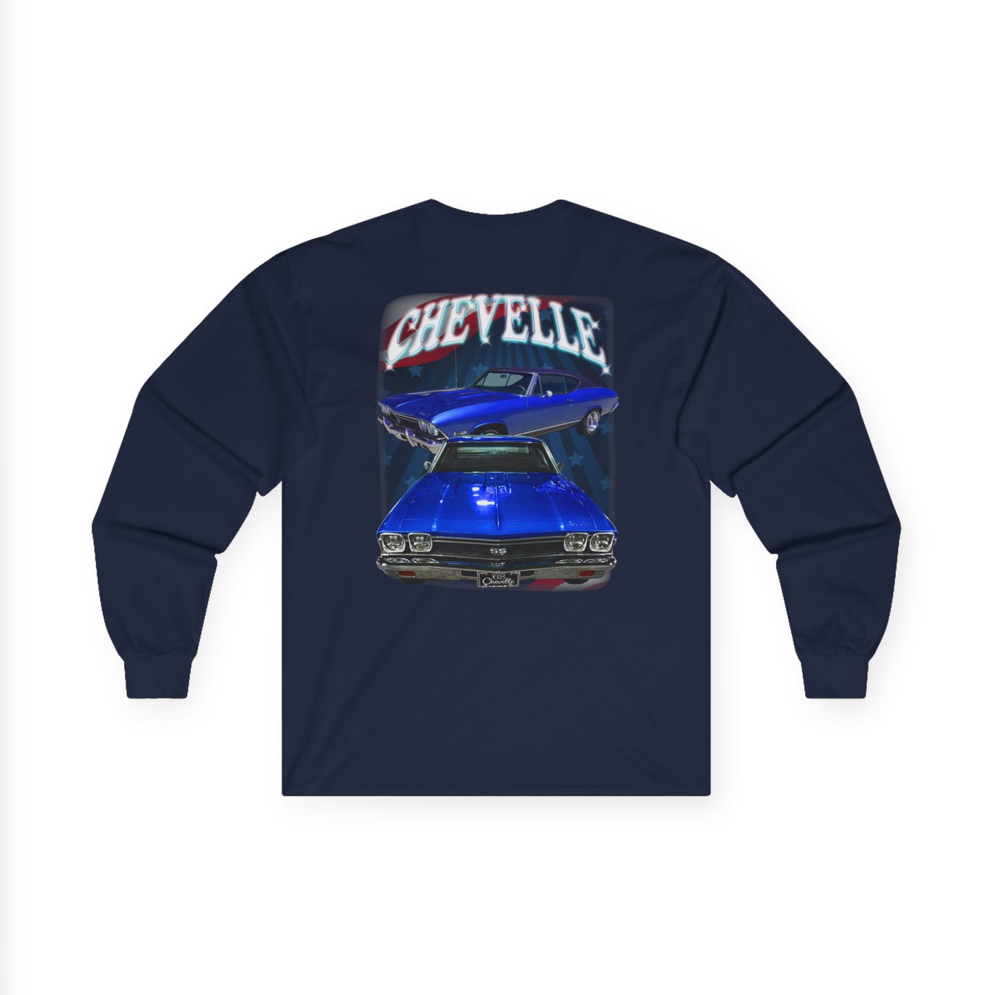 Blue 1968 Chevelle Ultra Cotton Long Sleeve Tee T Shirt Great Gift