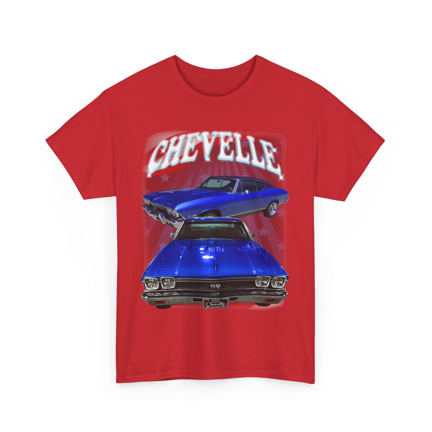 Dark Blue 1968 Chevelle Unisex Heavy Cotton Tee T Shirt muscle car Great Gift