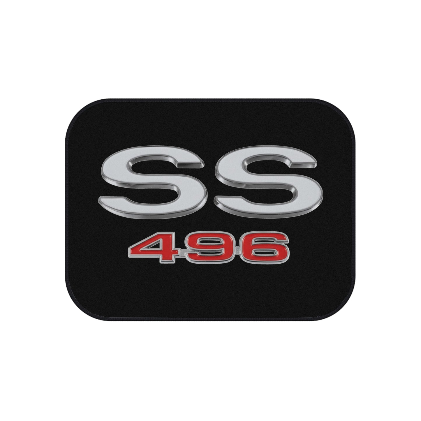 SS 496 Black, Nova, Chevelle Camaro, Set of 4 Car Mats, Muscle Car Gift