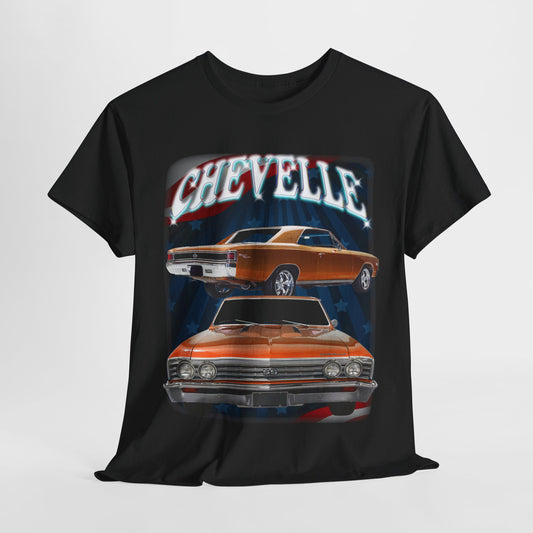 Orange 1967 Chevelle Unisex Heavy Cotton Tee T Shirt muscle car Great Gift