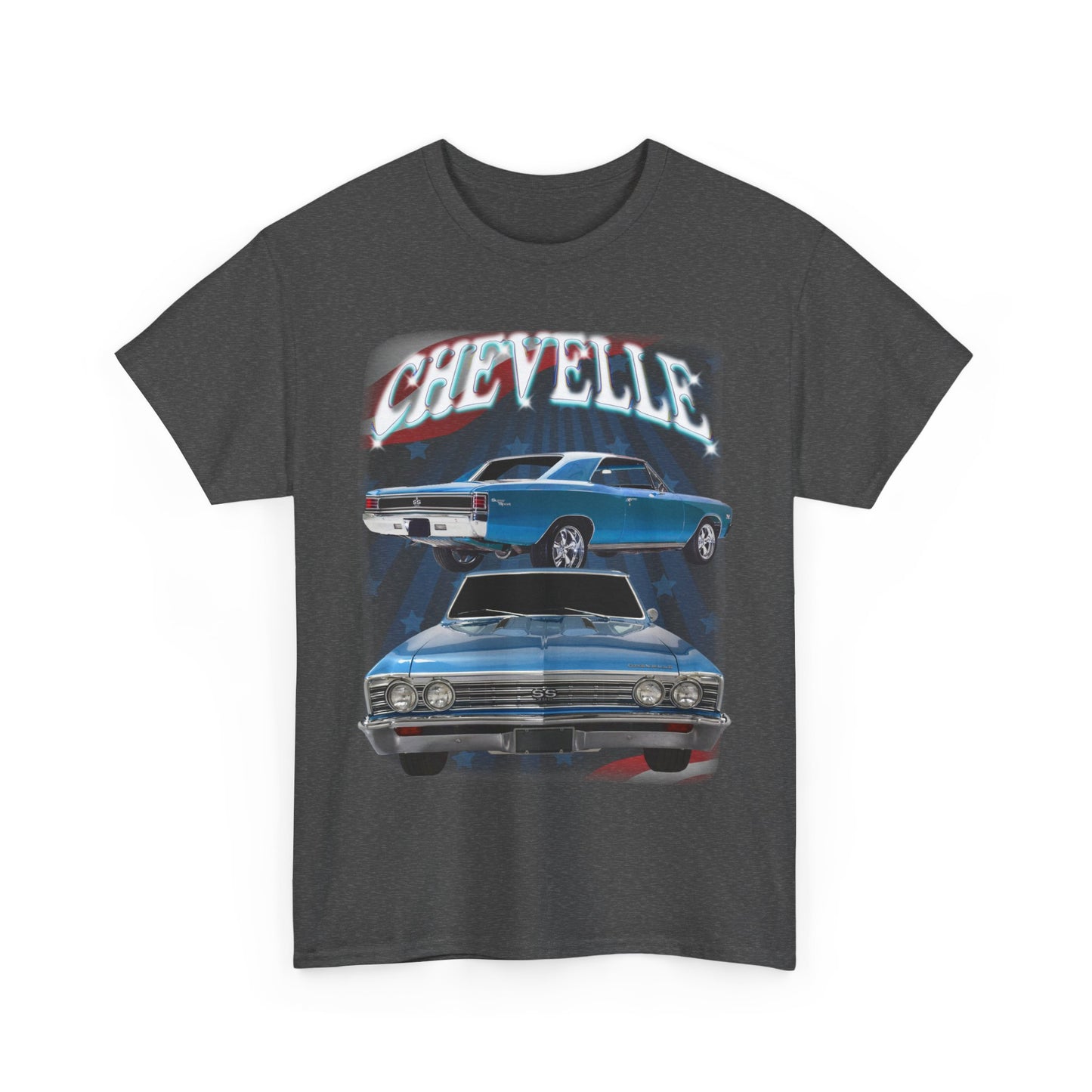 Blue 1967 Chevelle Unisex Heavy Cotton Tee T Shirt muscle car Great Gift