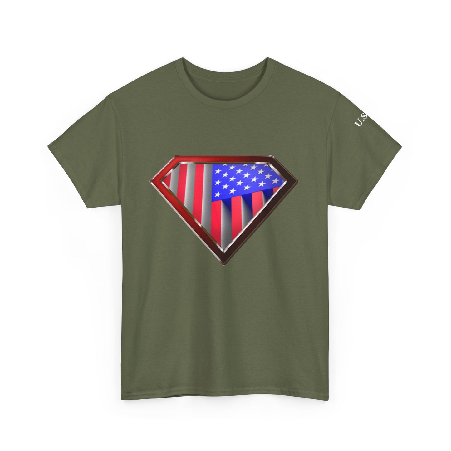 Super Patriot USA Unisex Heavy Cotton Tee T Shirt Great Man Woman Gift
