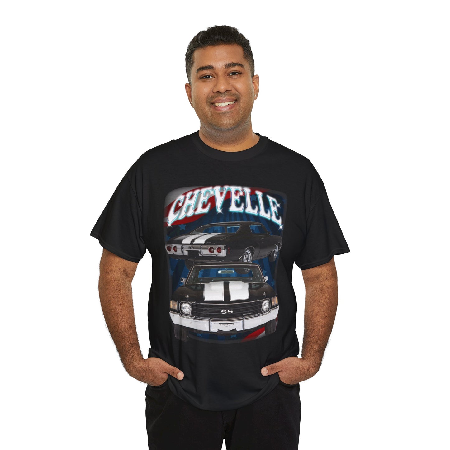 Black 1972 Chevelle Unisex Heavy Cotton Tee T Shirt muscle car Great Gift