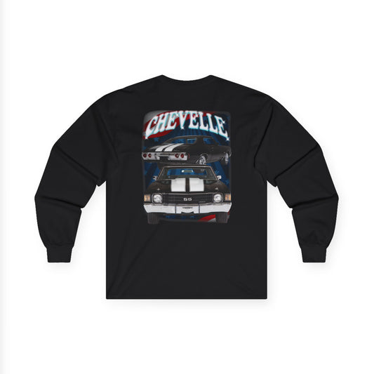 Black 1972 Chevelle Ultra Cotton Long Sleeve Tee T Shirt Great Gift