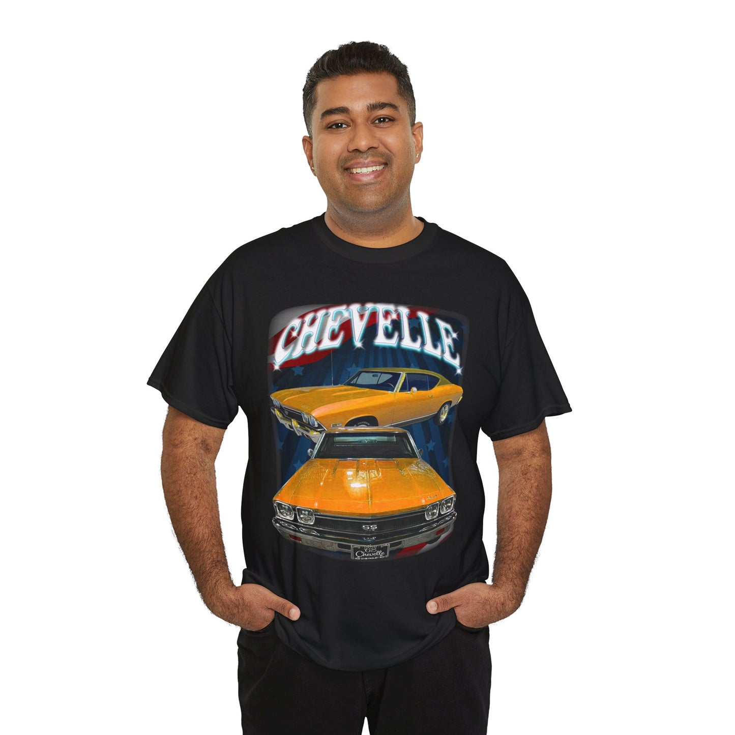 Orange 1968 Chevelle Unisex Heavy Cotton Tee T Shirt muscle car Great Gift