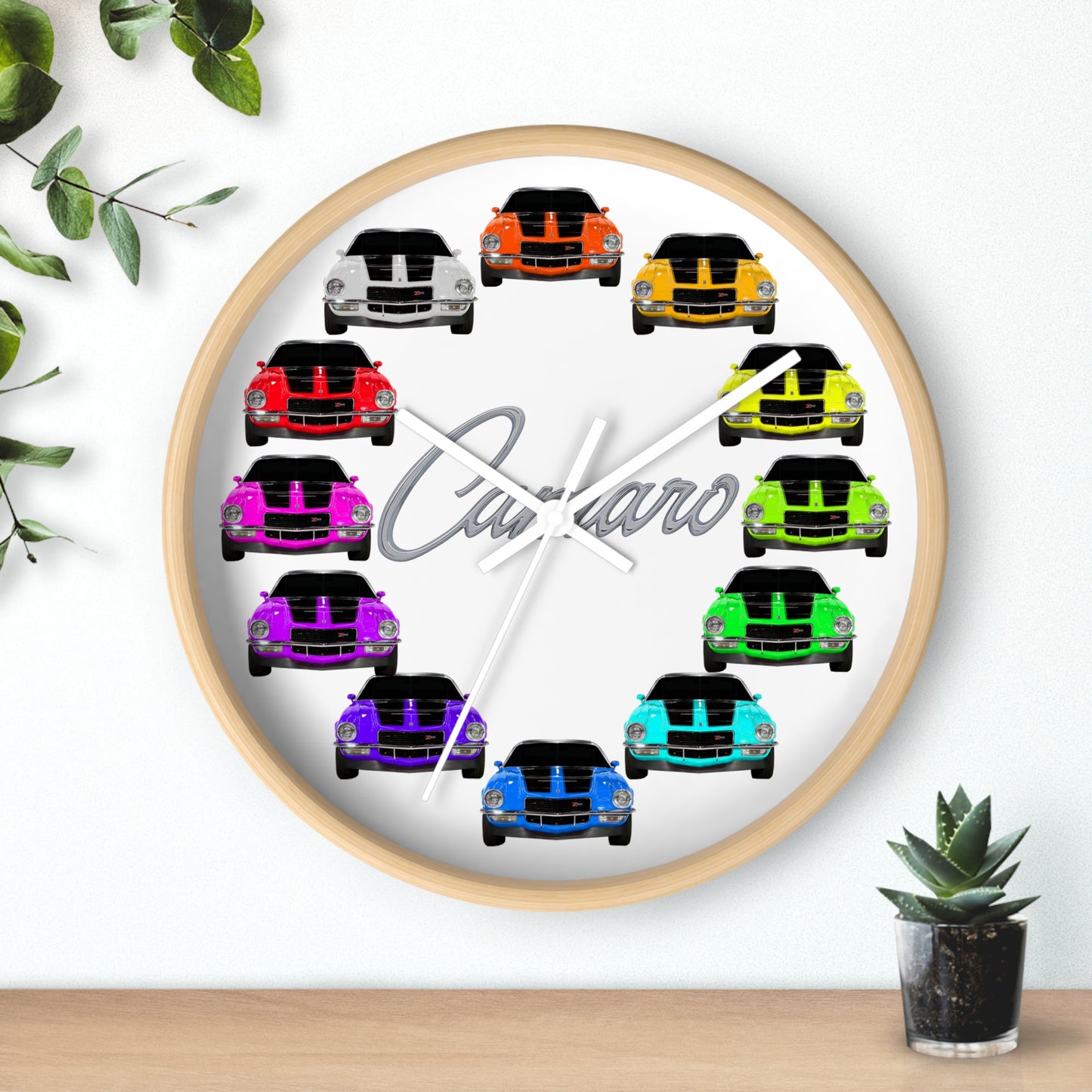 1970 Wall clock Gift Decor Classic Muscle Gift,hot rod,car, white background