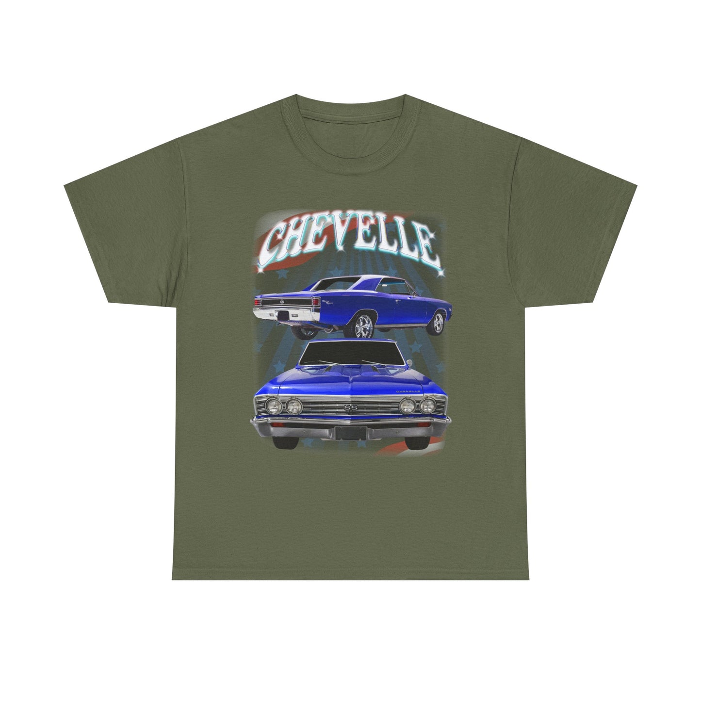 Dark Blue 1967 Chevelle Unisex Heavy Cotton Tee T Shirt muscle car Great Gift