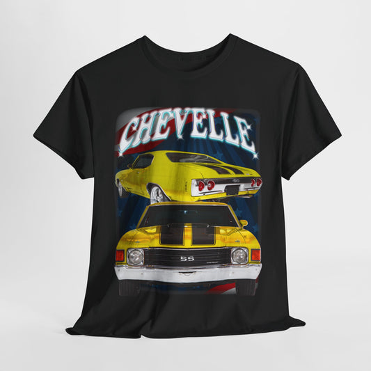 Yellow 1972 Chevelle Unisex Heavy Cotton Tee T Shirt muscle car Great Gift