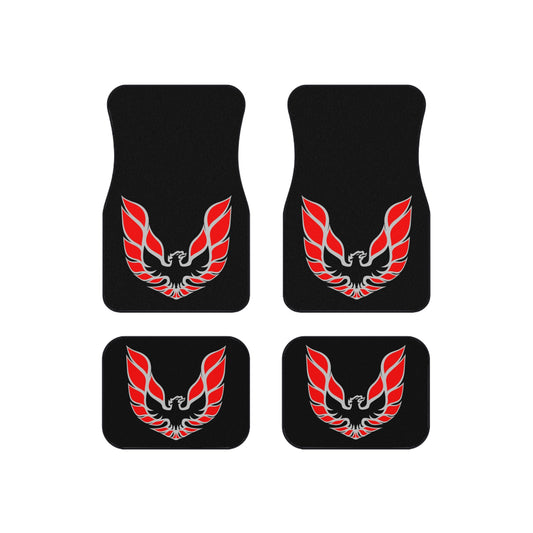 Dark Grey, WS-6 WS6, Red Logo, Firebird Trans Am, Set of 4 Car Mats,Gift