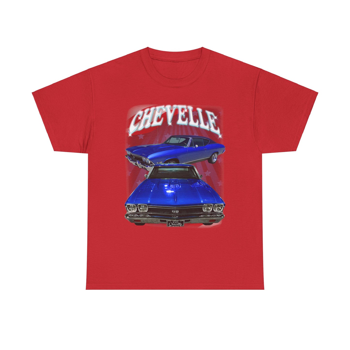 Dark Blue 1968 Chevelle Unisex Heavy Cotton Tee T Shirt muscle car Great Gift