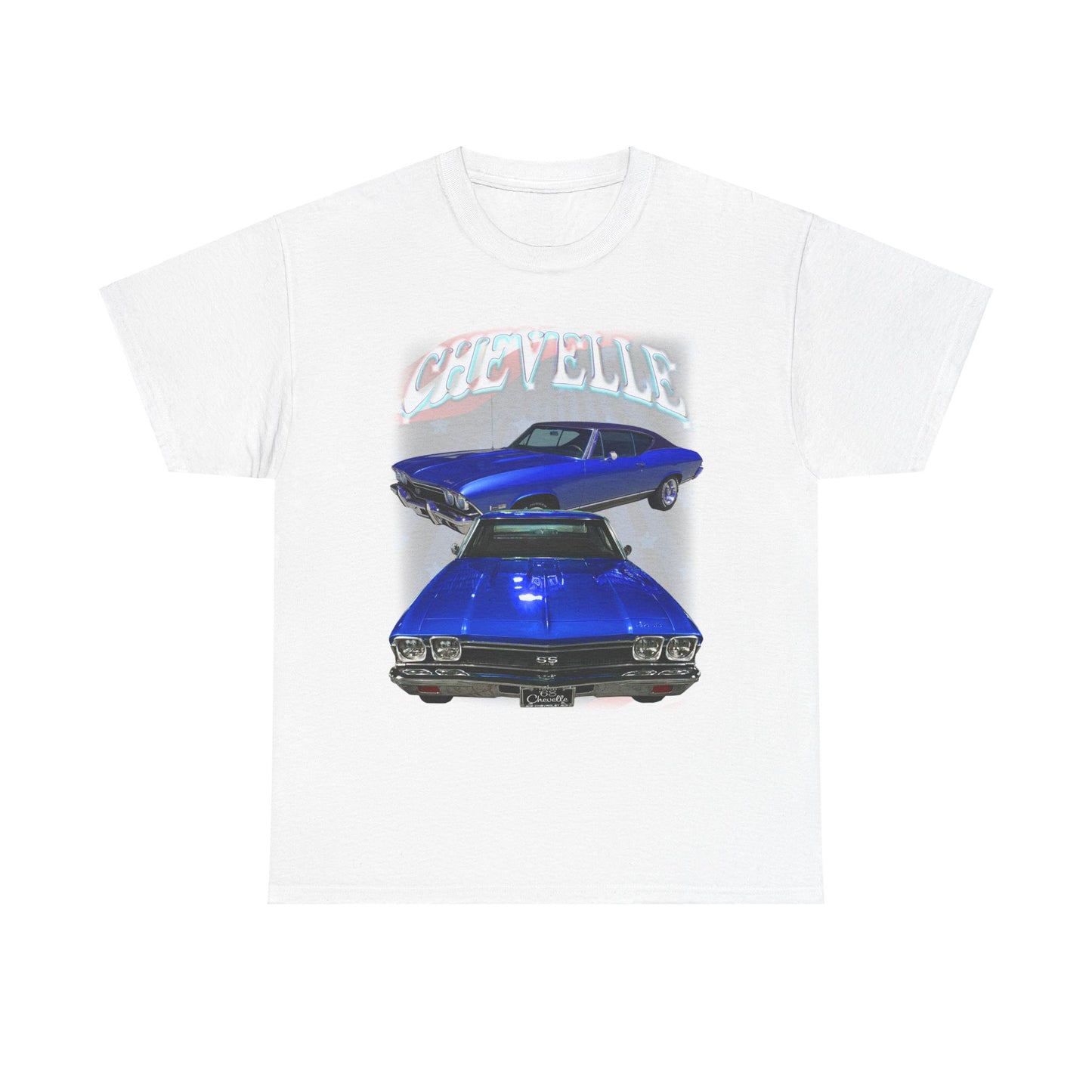 Dark Blue 1968 Chevelle Unisex Heavy Cotton Tee T Shirt muscle car Great Gift