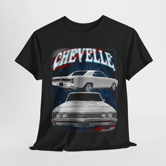 White 1967 Chevelle Unisex Heavy Cotton Tee T Shirt muscle car Great Gift
