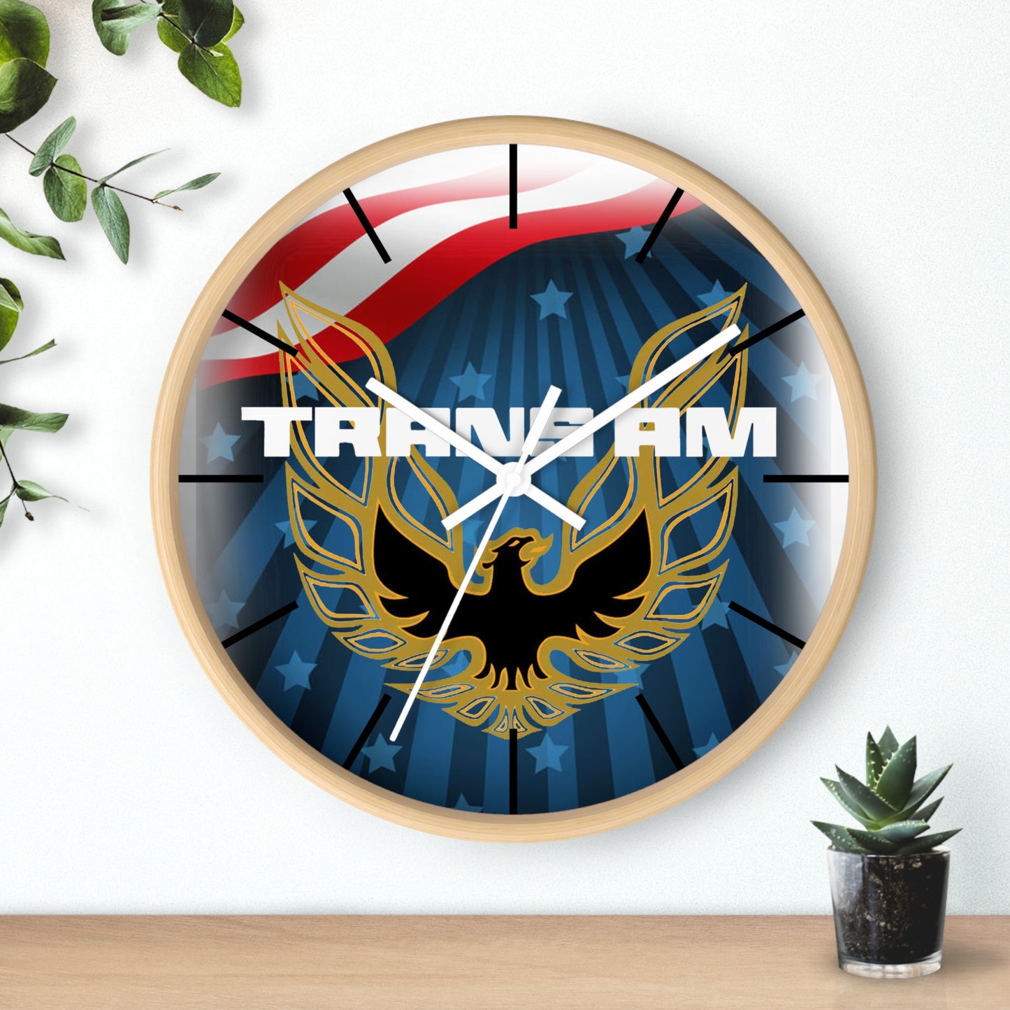 Patriotic Firebird Trans Am Wall clock Gift Decor Classic Muscle