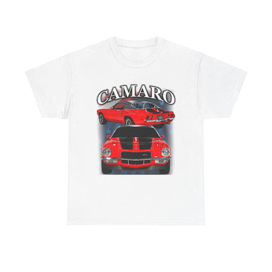 Red Black Stripe 1970 Camaro Unisex Heavy Cotton Tee T Shirt muscle car Gift