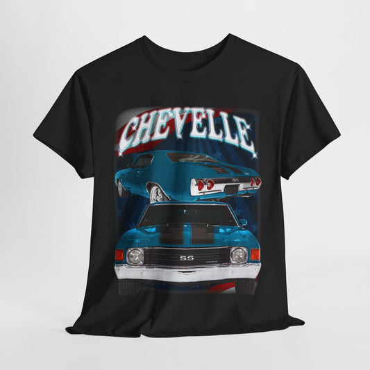 Blue 1972 Chevelle Unisex Heavy Cotton Tee T Shirt muscle car Great Gift