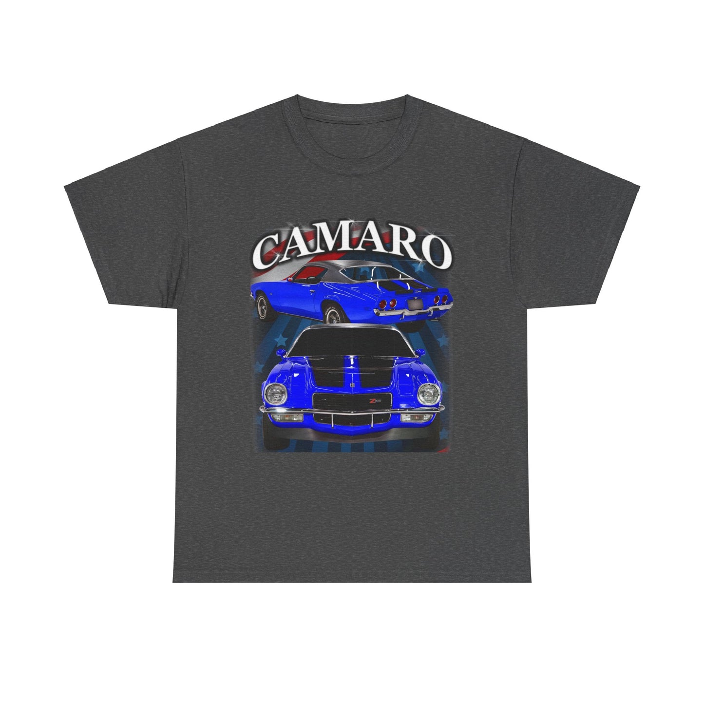 Blue Black Stripe 1970 Camaro Unisex Heavy Cotton Tee T Shirt muscle car Gift