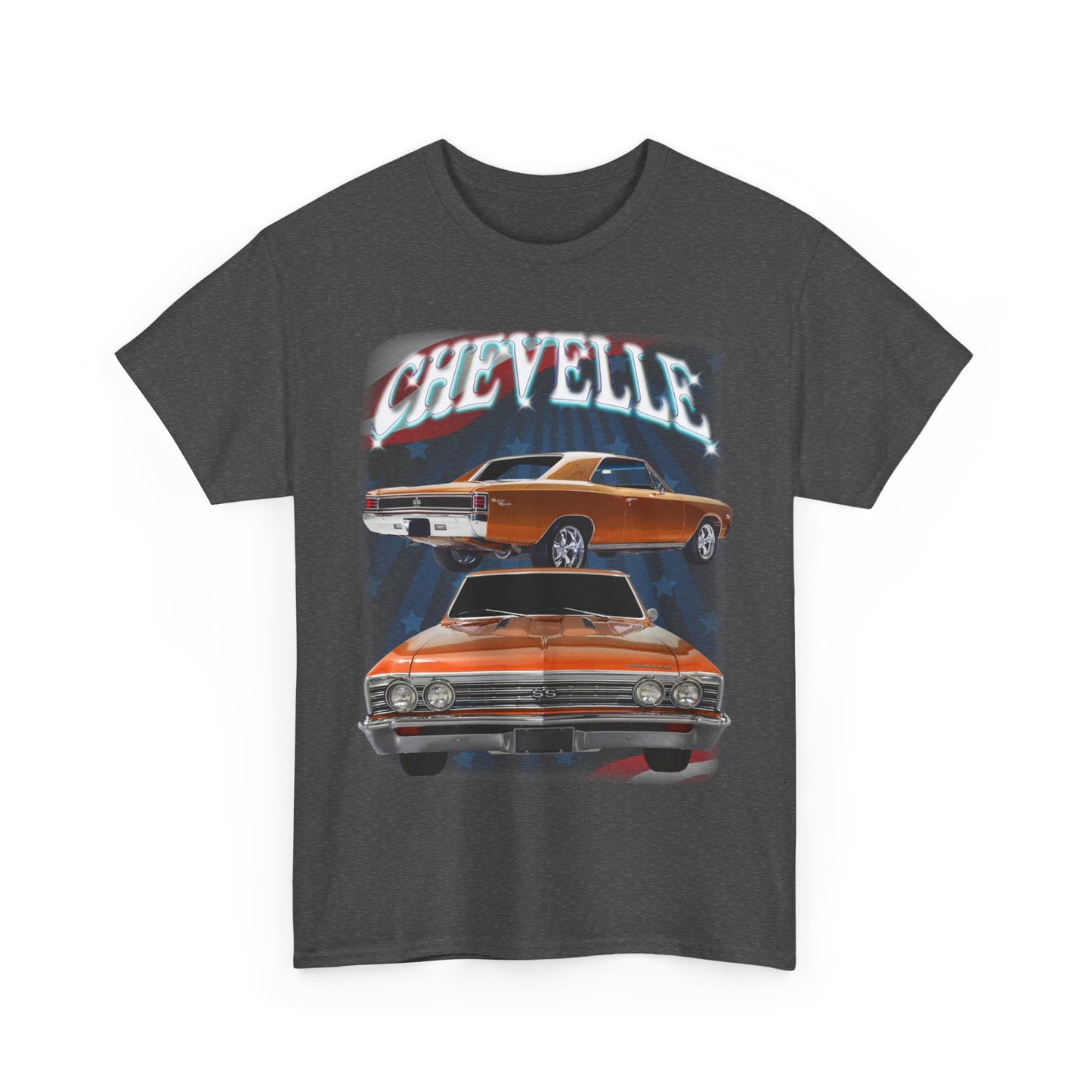 Orange 1967 Chevelle Unisex Heavy Cotton Tee T Shirt muscle car Great Gift