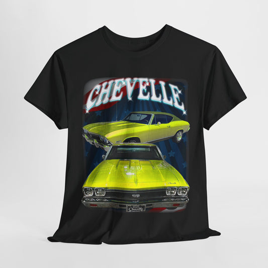 Yellow 1968 Chevelle Unisex Heavy Cotton Tee T Shirt muscle car Great Gift
