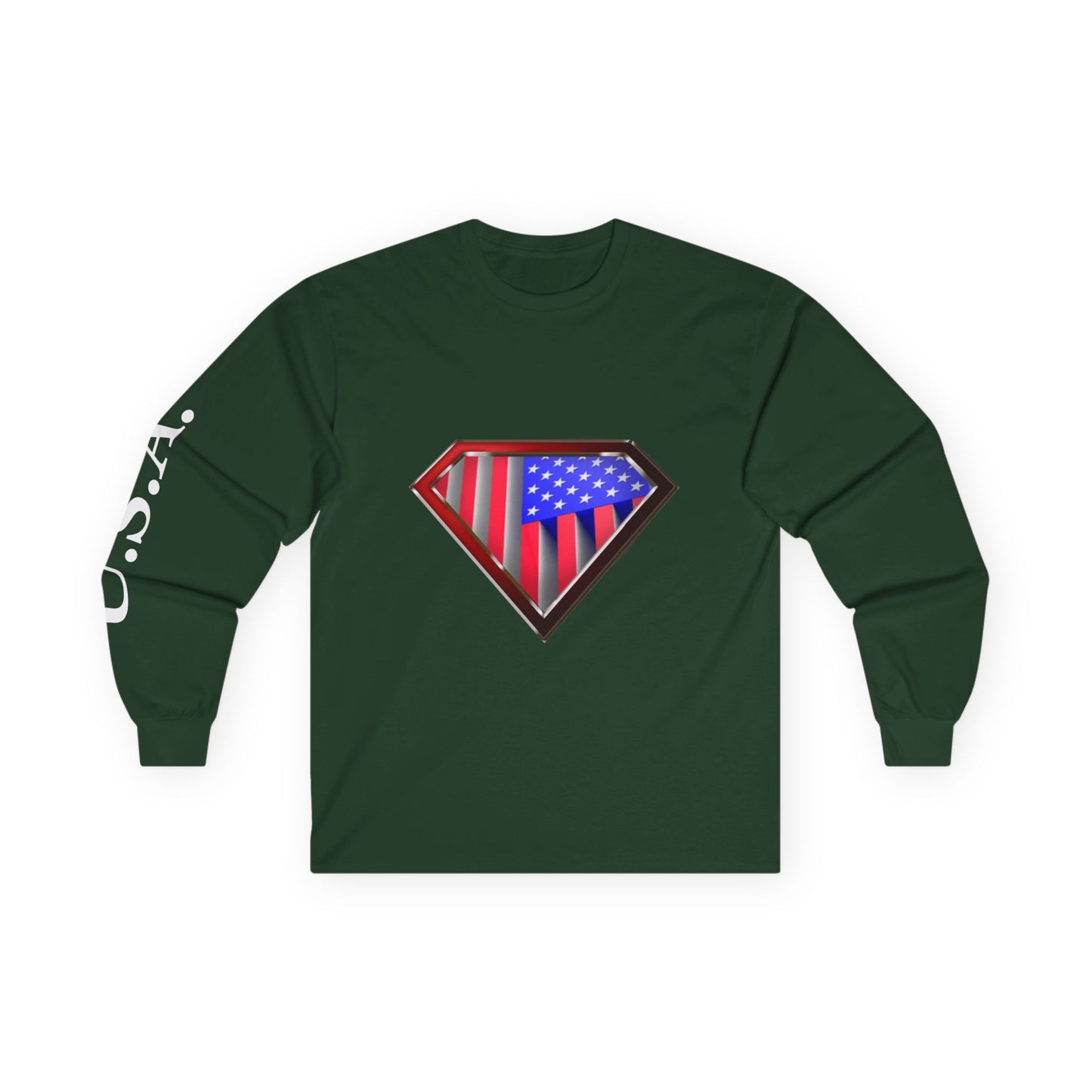 Super Patriot Ultra Cotton Long Sleeve Tee T Shirt Great Gift Man Woman