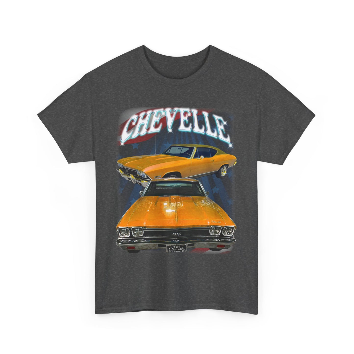 Orange 1968 Chevelle Unisex Heavy Cotton Tee T Shirt muscle car Great Gift