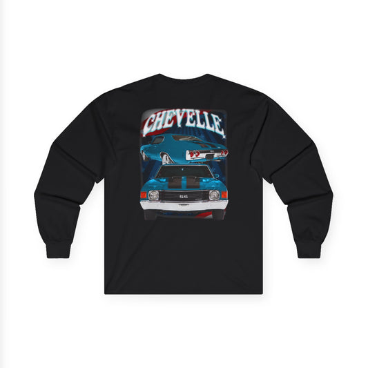 Blue 1972 Chevelle Ultra Cotton Long Sleeve Tee T Shirt Great Gift