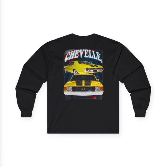 Yellow 1972 Chevelle Ultra Cotton Long Sleeve Tee T Shirt Great Gift