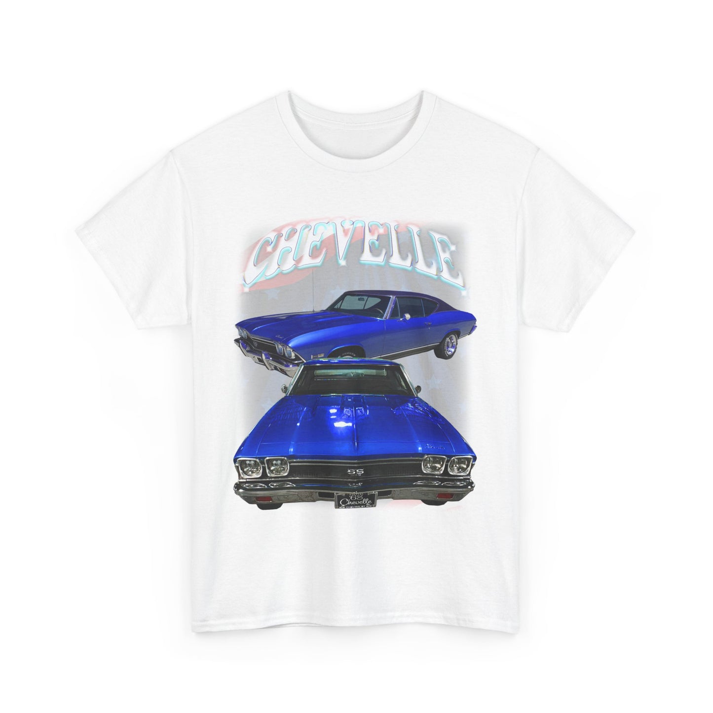 Dark Blue 1968 Chevelle Unisex Heavy Cotton Tee T Shirt muscle car Great Gift