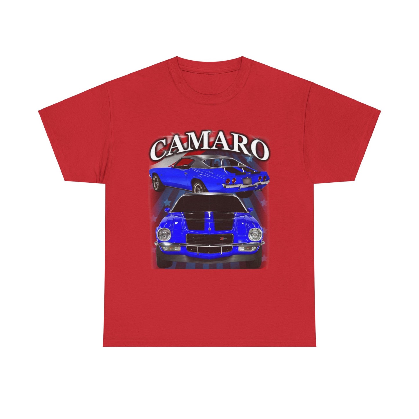 Blue Black Stripe 1970 Camaro Unisex Heavy Cotton Tee T Shirt muscle car Gift