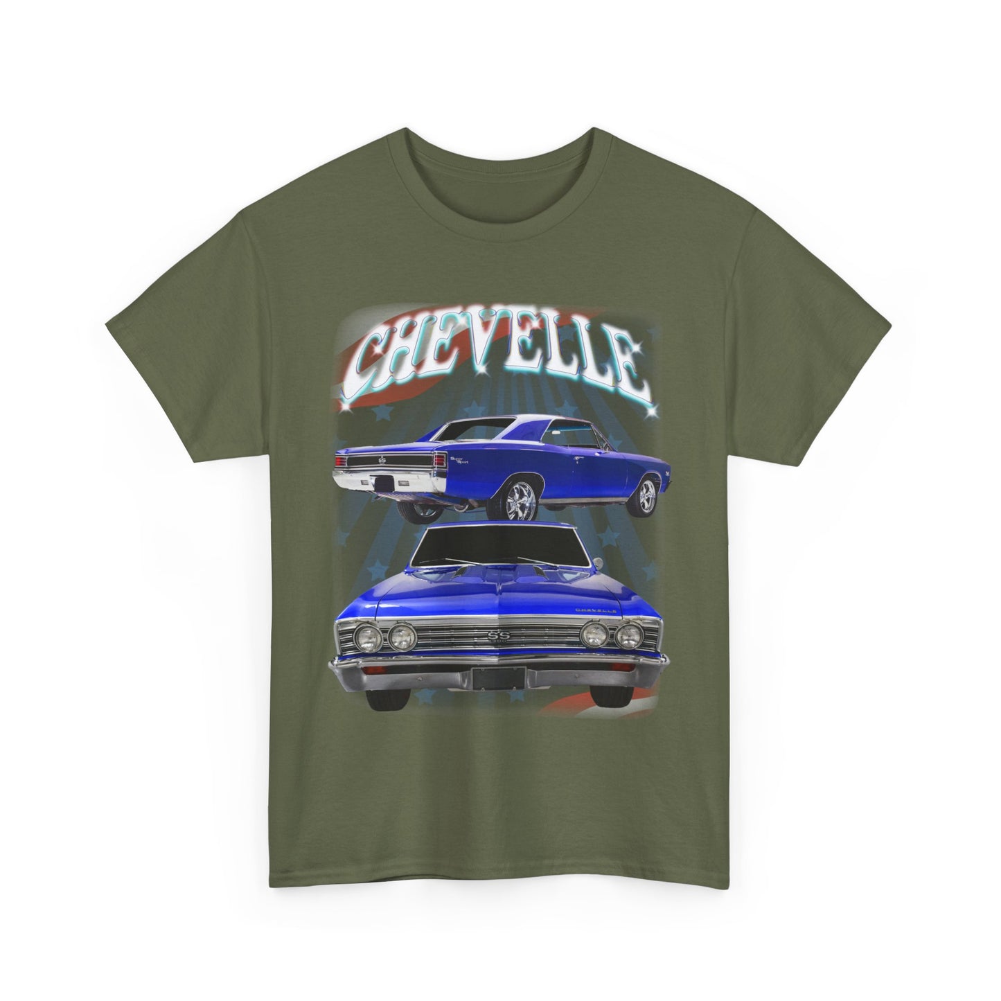 Dark Blue 1967 Chevelle Unisex Heavy Cotton Tee T Shirt muscle car Great Gift