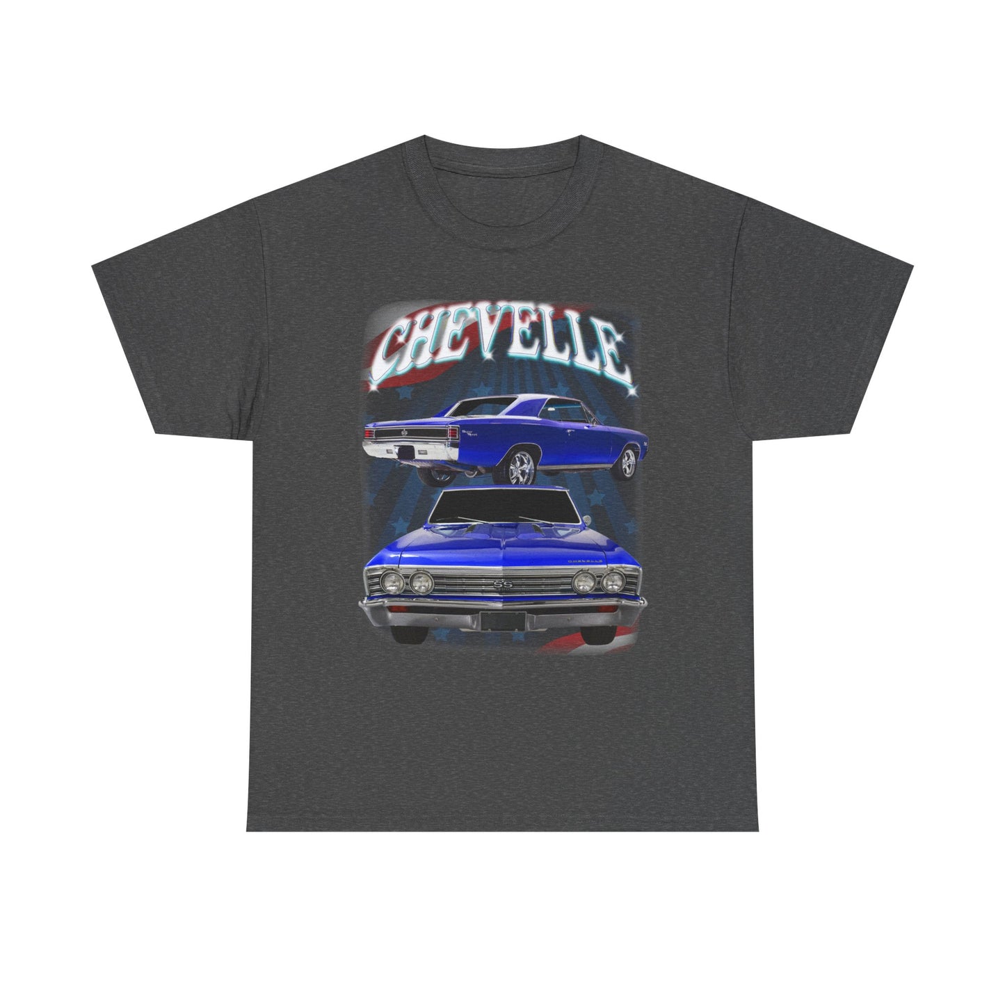 Dark Blue 1967 Chevelle Unisex Heavy Cotton Tee T Shirt muscle car Great Gift