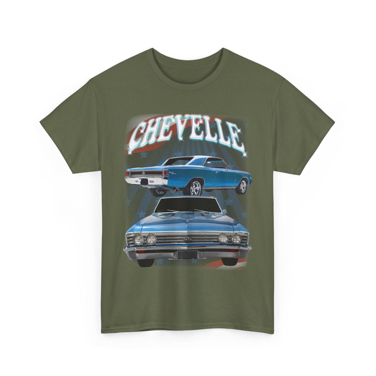 Blue 1967 Chevelle Unisex Heavy Cotton Tee T Shirt muscle car Great Gift