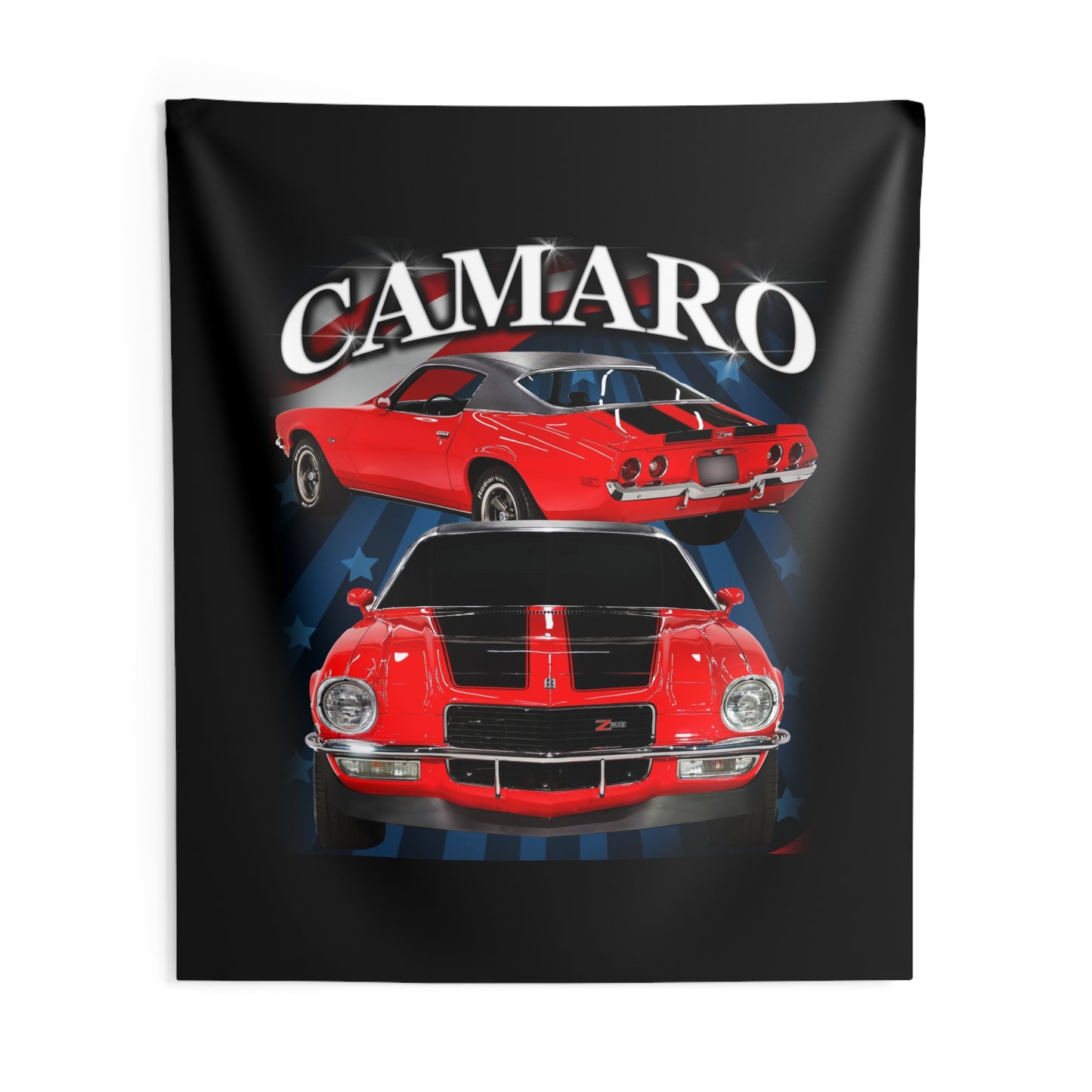 Red 1970 Camaro Indoor Wall Tapestries Car Guy Gift
