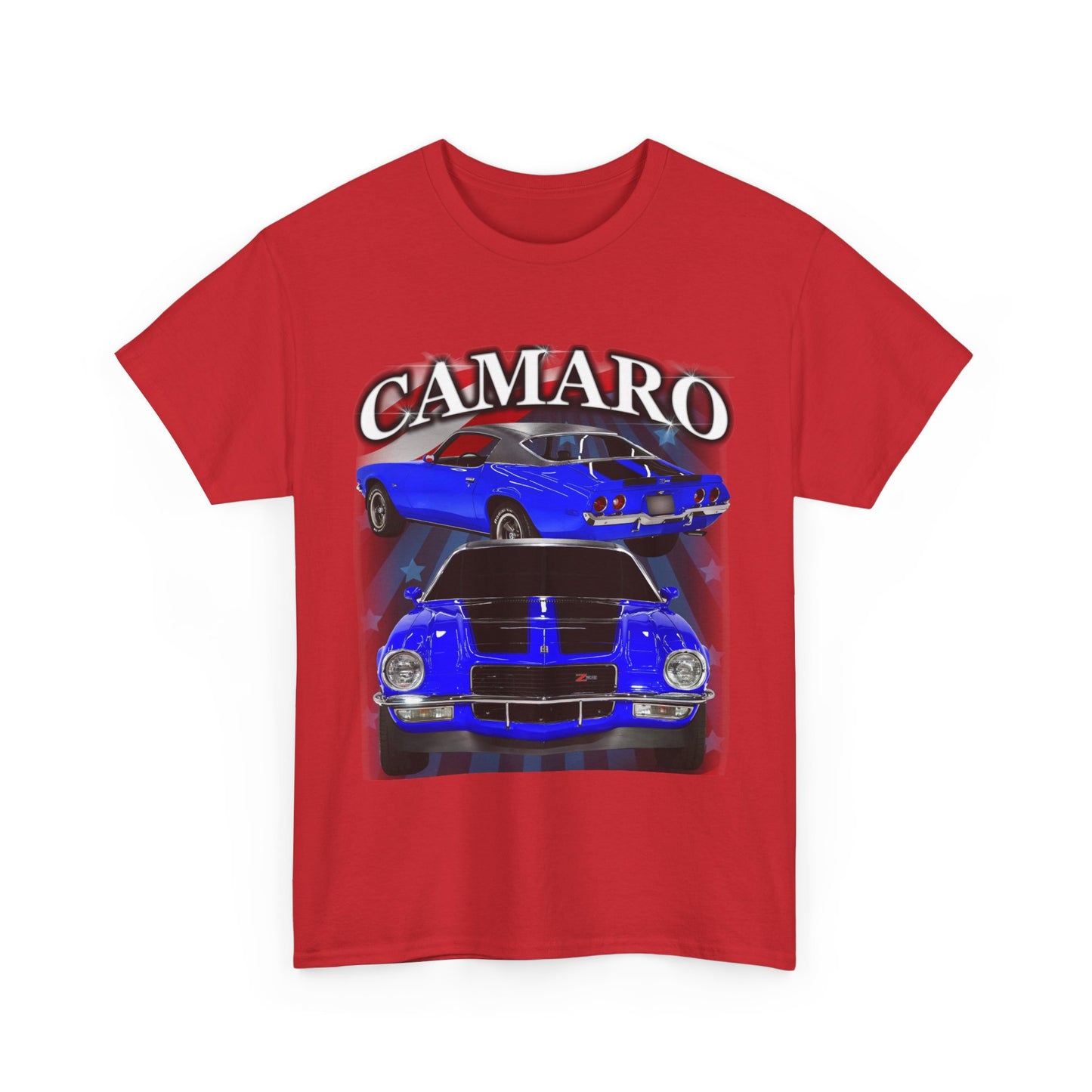 Blue Black Stripe 1970 Camaro Unisex Heavy Cotton Tee T Shirt muscle car Gift