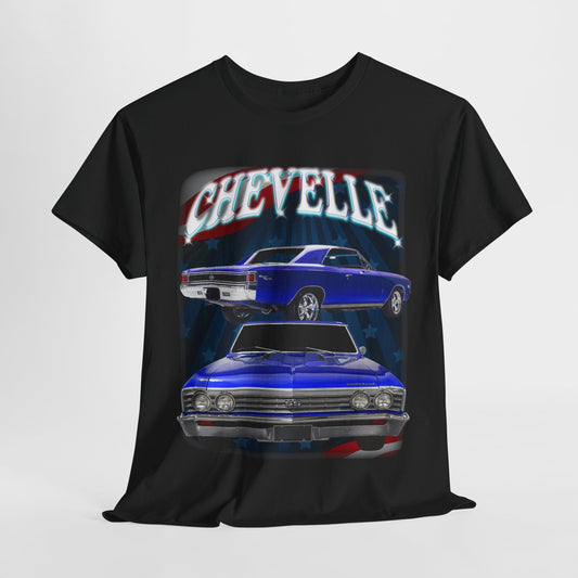Dark Blue 1967 Chevelle Unisex Heavy Cotton Tee T Shirt muscle car Great Gift