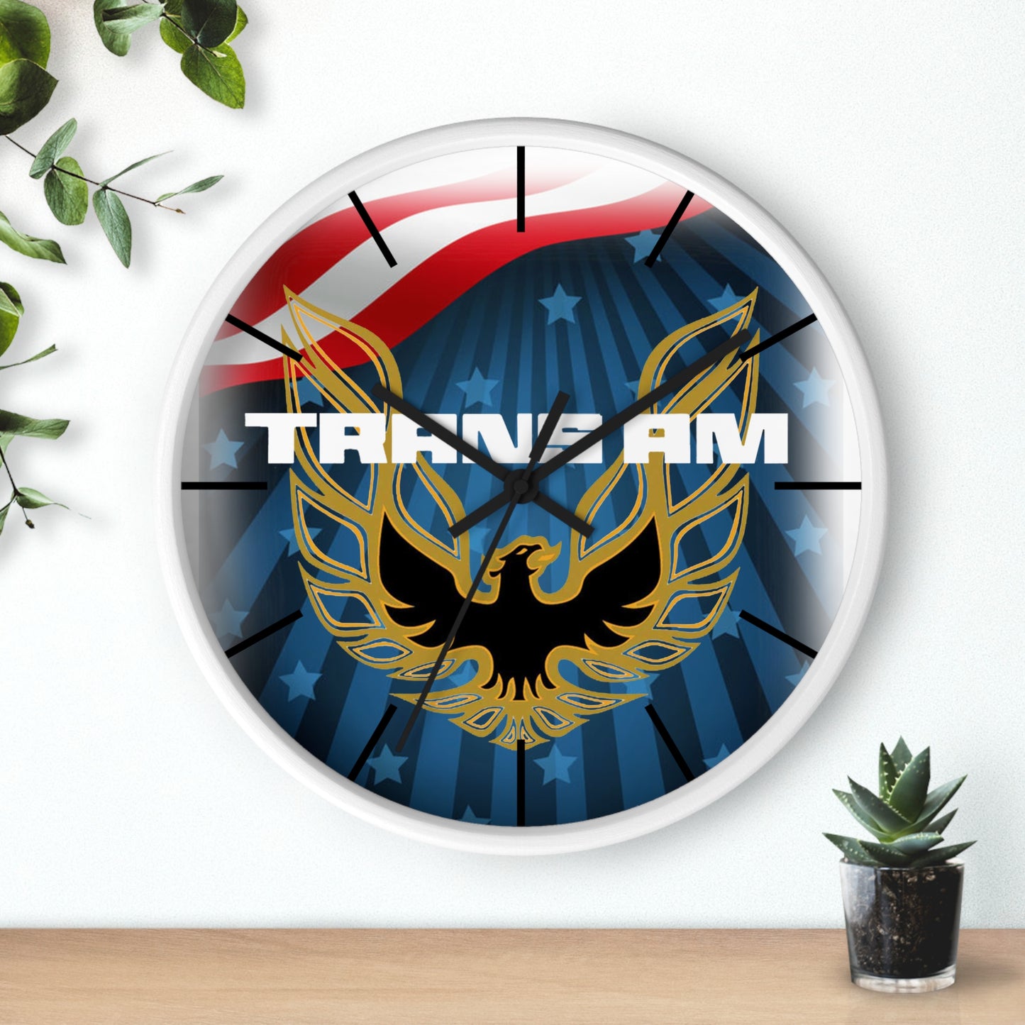 Patriotic Firebird Trans Am Wall clock Gift Decor Classic Muscle