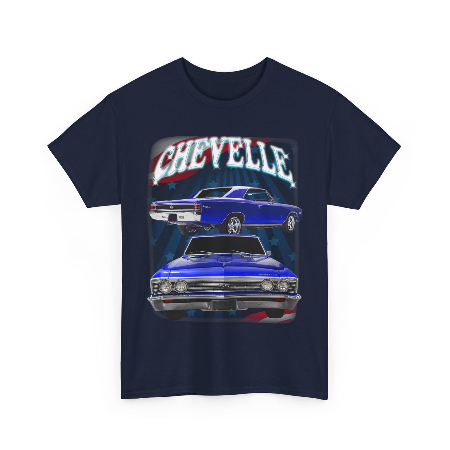 Dark Blue 1967 Chevelle Unisex Heavy Cotton Tee T Shirt muscle car Great Gift