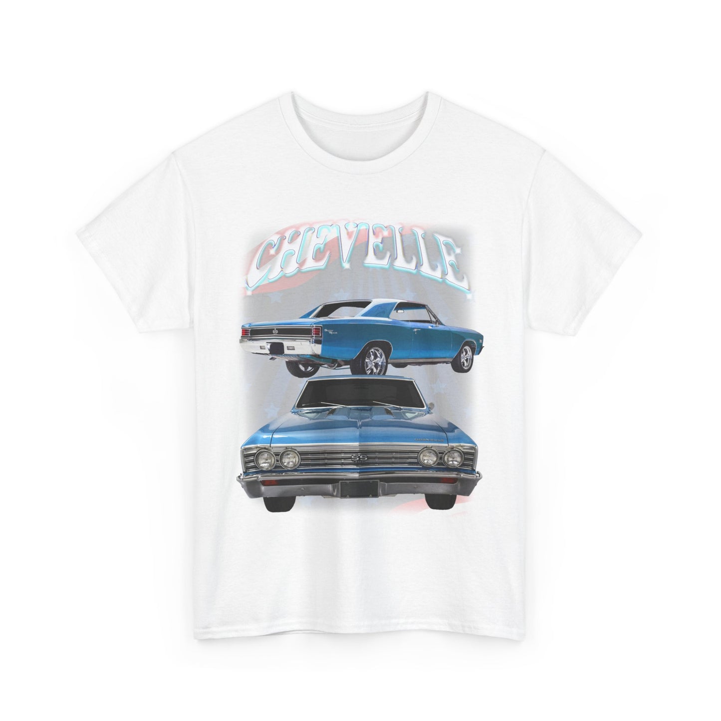 Blue 1967 Chevelle Unisex Heavy Cotton Tee T Shirt muscle car Great Gift