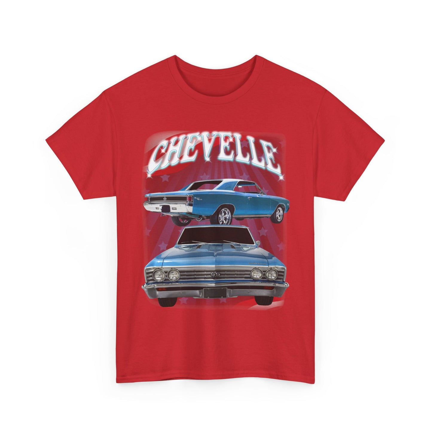 Blue 1967 Chevelle Unisex Heavy Cotton Tee T Shirt muscle car Great Gift