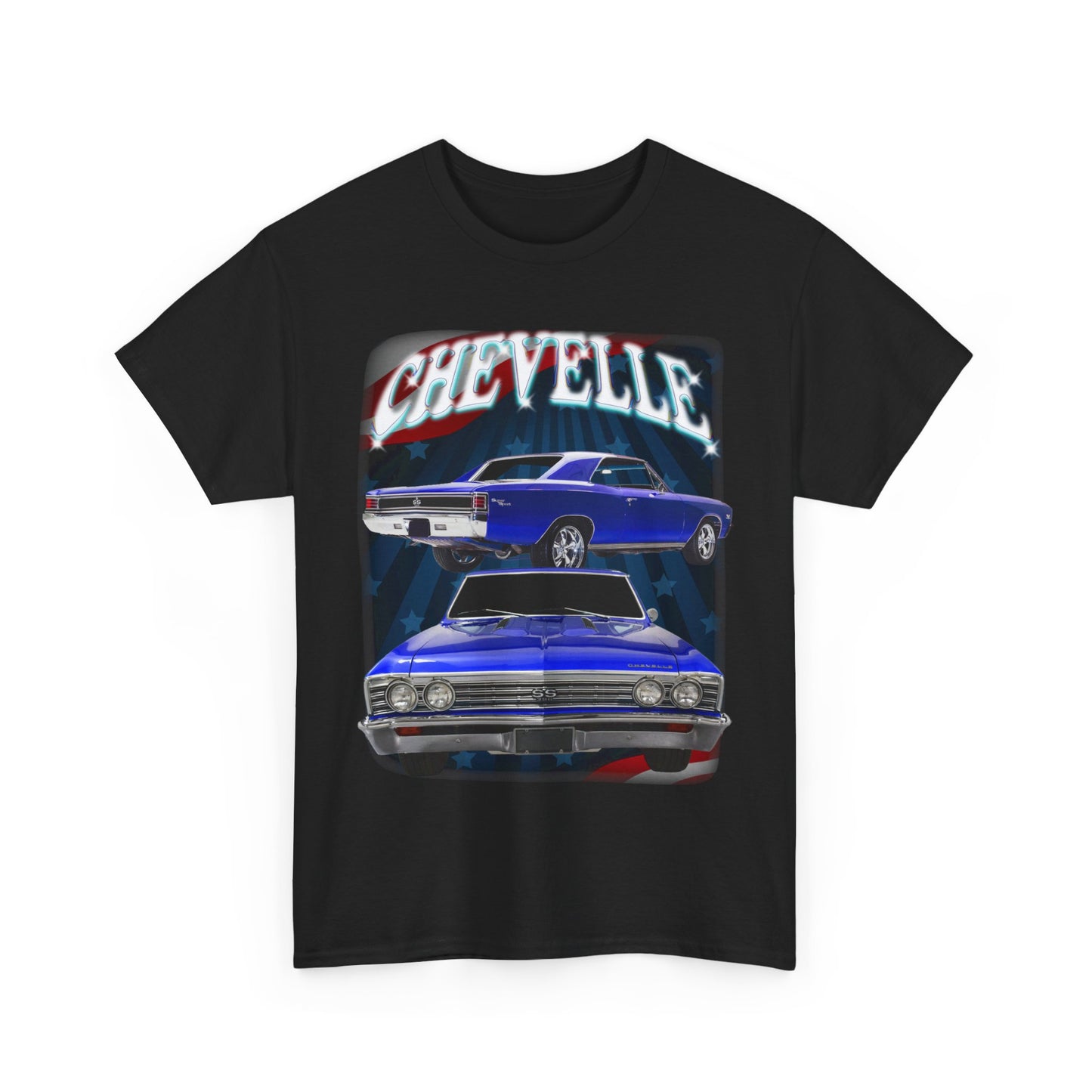 Dark Blue 1967 Chevelle Unisex Heavy Cotton Tee T Shirt muscle car Great Gift